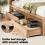 Artiss 2pcs Under Bed Storage with Wheels Rolling Wooden Drawers King Single & Queen