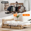 Artiss 2pcs Under Bed Storage with Wheels Rolling Wooden Drawers King Single & Queen