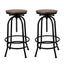 Artiss 2x Bar Stools Adjustable Wood Chairs