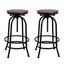 Artiss 2x Bar Stools Adjustable Wood Chairs