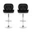Artiss 2x Bar Stools Gas Lift Padded Leather Black & White