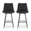 Artiss 2x Bar Stools Kitchen Dining Chair Counter Stool Diamond PU Leather Black