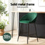 Artiss 2x Bar Stools Kitchen Dining Chair Counter Stool Tub Velvet Metal Green