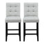 Artiss 2x Bar Stools Kitchen Dining Chairs Counter Fabric Stool Wooden Ada Grey