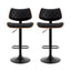 Artiss 2x Bar Stools Kitchen Dining Chairs Gas Lift Stool Wooden Leather Black