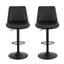 Artiss 2x Bar Stools Kitchen Swivel Gas Lift Counter Chair Diamond Leather Black