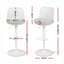 Artiss 2x Bar Stools Kitchen Swivel Gas Lift Counter Dining Chair Curved White