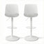 Artiss 2x Bar Stools Kitchen Swivel Gas Lift Counter Dining Chair Curved White
