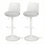Artiss 2x Bar Stools Kitchen Swivel Gas Lift Counter Dining Chair Curved White
