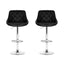 Artiss 2x Bar Stools Leather Padded Gas Lift Stool Black