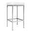 Artiss 2x Bar Stools Leather Padded Metal White