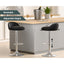 Artiss 2x Bar Stools PU Leather Gas Lift Black