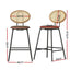 Artiss 2x Bar Stools PU Leather Stools Brown