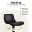 Artiss 2x Bar Stools Padded Seat Gas Lift Black