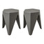 Artiss 2x Bar Stools Puzzle Plastic Foot Stool Grey