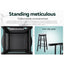 Artiss 2x Bar Stools Round Chairs Wooden Black