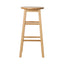 Artiss 2x Bar Stools Round Chairs Wooden Nature