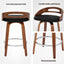 Artiss 2x Bar Stools Swivel Dining Chairs Low Back Counter Seat PU Cushion