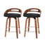 Artiss 2x Bar Stools Swivel Dining Chairs Low Back Counter Seat PU Cushion