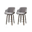Artiss 2x Bar Stools Swivel Velvet Padded Wooden