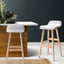 Artiss 2x Bar Stools Wooden Stool White