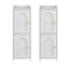 Artiss 2x Bathroom Storage Cabinet 2-Tier Slim Toilet Organizer Adjustable White