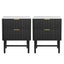 Artiss 2x Bedside Table 2 Drawers - Black