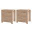 Artiss 2x Bedside Table 2 Drawers - MAXI Pine