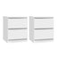 Artiss 2x Bedside Table 2 Drawers - PEPE White