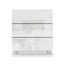 Artiss 2x Bedside Table LED 3 Drawers - MORI White