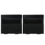 Artiss 2x Bedside Table LED - HERES Black