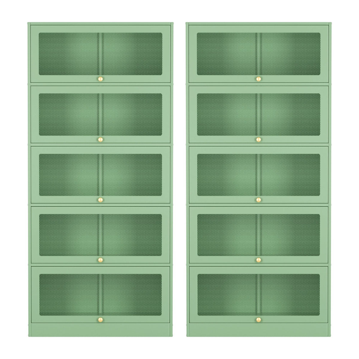 Artiss 2x Buffet Sideboard Cabinet Storage Cupboard Mesh Doors Metal ELIA Green