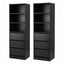Artiss 2x Chest of 3 Drawers Tallboy Cabinet Black