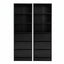 Artiss 2x Chest of 3 Drawers Tallboy Cabinet Black