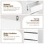 Artiss 2x Chest of 3 Drawers Tallboy Cabinet White