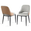 Artiss 2x Dining Chairs Hollow PU Leather Kitchen Lounge Cafe Accent Chair Grey