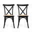 Artiss 2x Dining Chairs Rattan Wooden Kitchen Accent Chair Cafe Lounge Rubber Wood