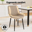 Artiss 2x Dining Chairs Retro PU Leather Kitchen Lounge Cafe Accent Chair Khaki