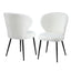 Artiss 2x Dining Chairs Sherpa Boucle Wing Back White