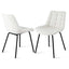 Artiss 2x Dining Chairs Velvet Tufted Kitchen Lounge Cafe Accent Chair Beige