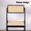 Artiss 2x Dining Chairs Wooden Rattan Foldable Black