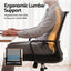 Artiss 2x Ergonomic Office Chair Mesh Mid Back Home Office Desk Chairs with Lumbar Support Black