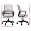 Artiss 2x Ergonomic Office Chair Mesh Mid Back Home Office Desk Chairs with Lumbar Support Grey