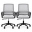 Artiss 2x Ergonomic Office Chair Mesh Mid Back Home Office Desk Chairs with Lumbar Support Grey