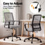 Artiss 2x Ergonomic Office Chair Mesh Mid Back Home Office Desk Chairs with Lumbar Support Grey