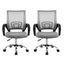 Artiss 2x Mesh Office Chair Mid Back Grey