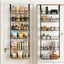 Artiss 2x Over Door Storage Pantry Organiser 6-Tier Metal Hanger Hook Black