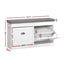 Artiss 2x Shoe Bench Set Flip Drawer White