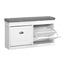 Artiss 2x Shoe Bench Set Flip Drawer White