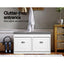 Artiss 2x Shoe Bench Set Flip Drawer White